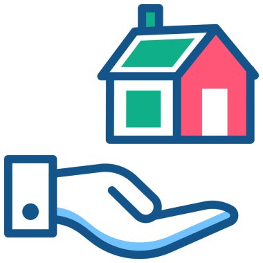 Basit vektör çizimi ev kavramı