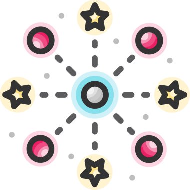 Basit vektör illüstrasyon havai fişekleri