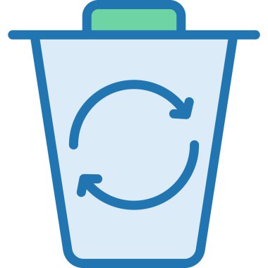 Basit vektör illüstrasyon çöplüğü