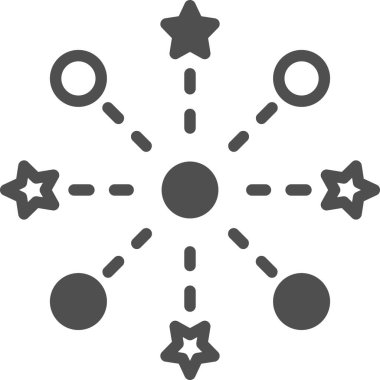 Basit vektör illüstrasyon havai fişekleri