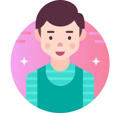 Basit vektör illüstrasyon adamı