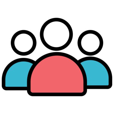 Basit vektör illüstrasyonu insanları