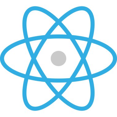 Basit vektör illüstrasyon atomu