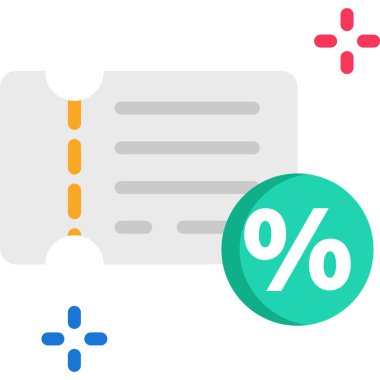 Basit vektör illüstrasyon kuponu