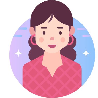 Basit vektör çizimi kadın