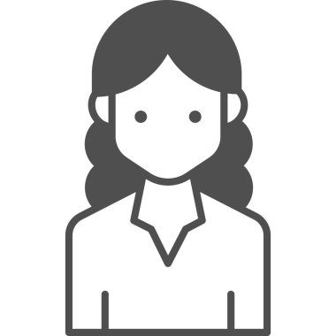 Basit vektör çizimi kadın