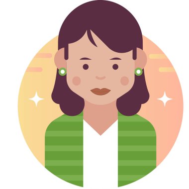 Basit vektör çizimi kadın