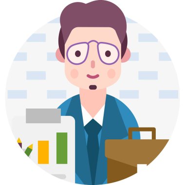 Basit vektör illüstrasyon adamı