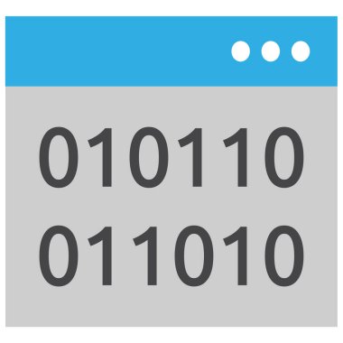 Basit vektör illüstrasyon ikili haneleri