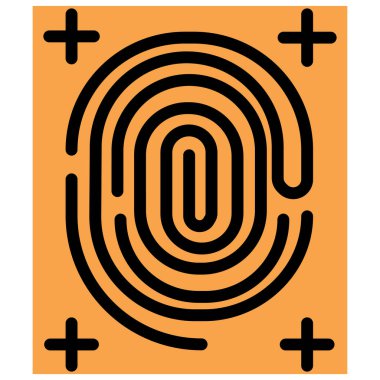 Basit vektör çizimi parmak izi