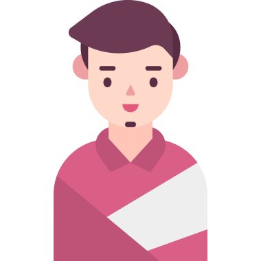 Basit vektör illüstrasyon adamı