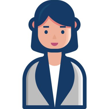 kadın avatar portresi vektör çizimi 