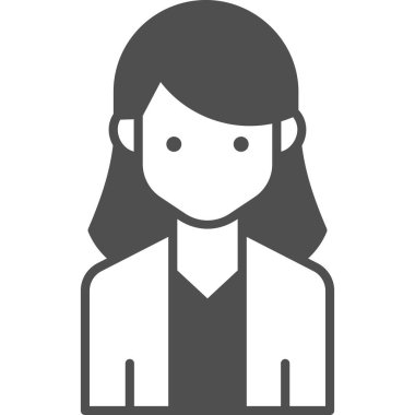 Basit vektör çizimi kadın