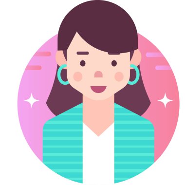 Basit vektör çizimi kadın