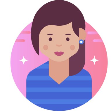 Basit vektör çizimi kadın