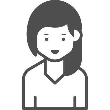 Basit vektör çizimi kadın