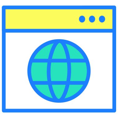 Basit vektör illüstrasyon web sitesi