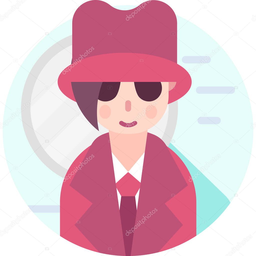 Simple vector illustration woman