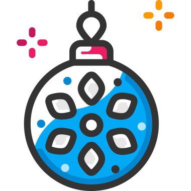 Basit vektör illüstrasyon noel topu