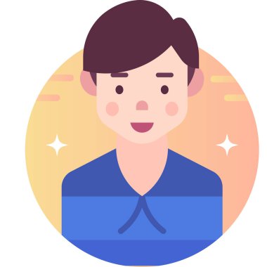 Basit vektör illüstrasyon adamı