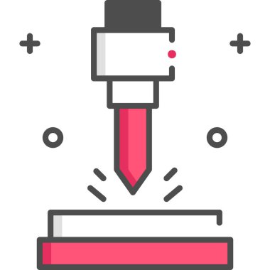 Basit vektör illüstrasyon metalciliği