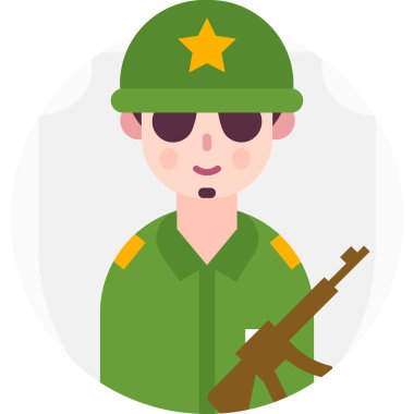 Basit vektör çizimi asker