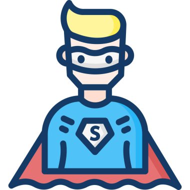 Basit vektör çizimi süper kahraman