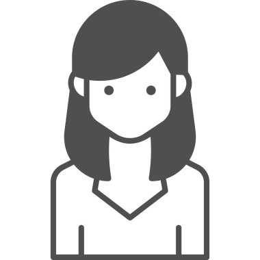 Basit vektör çizimi kadın