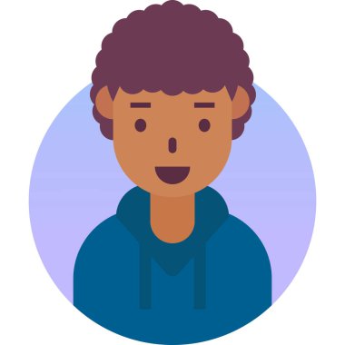 kadın avatar portresi vektör çizimi 