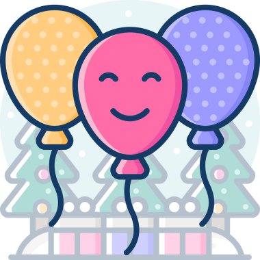 balonlar simge vektör illüstrasyonu 