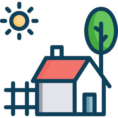 Basit vektör illüstrasyon çiftlik kavramı