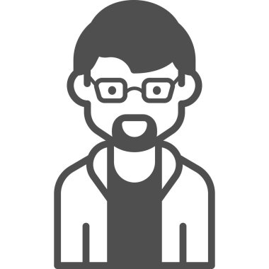 Basit vektör illüstrasyon adamı