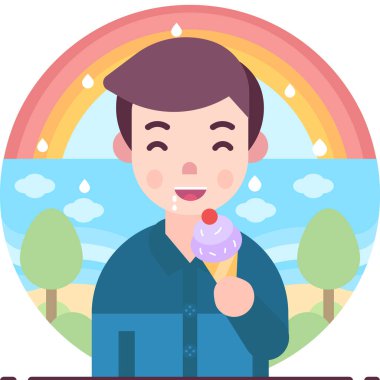 Basit vektör çizimi gökkuşağı 