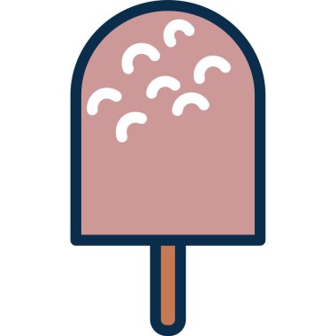 taze dondurma vektör illüstrasyonu 
