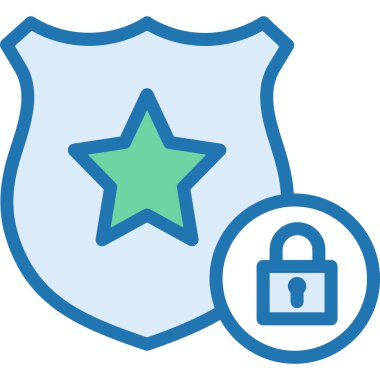 Basit vektör illüstrasyon güvenliği