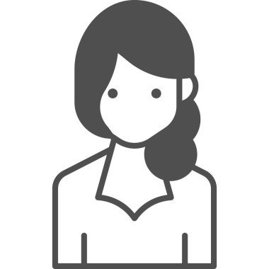 Basit vektör çizimi kadın