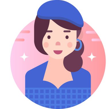 Basit vektör çizimi kadın