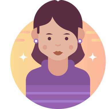 Basit vektör çizimi kadın