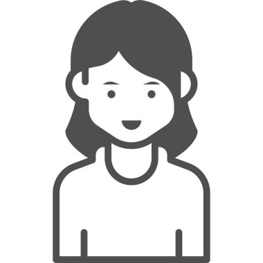 Basit vektör çizimi kadın