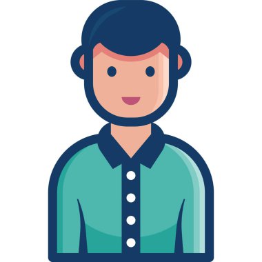 Basit vektör illüstrasyon adamı