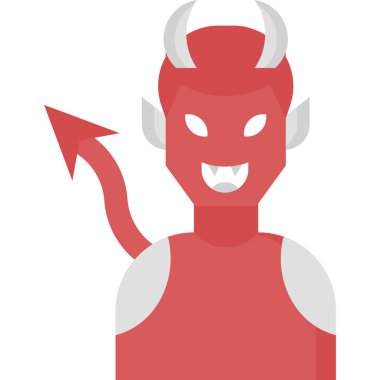 Basit vektör illüstrasyon iblisi