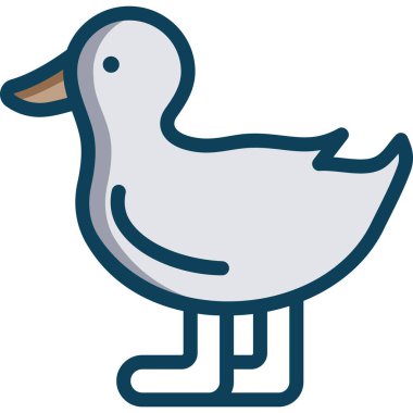 ördek simgesi vektör illüstrasyonu 