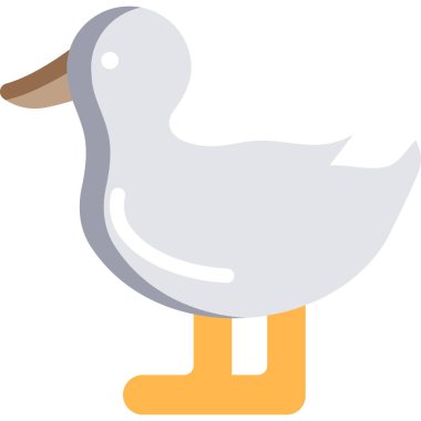 ördek simgesi vektör illüstrasyonu 