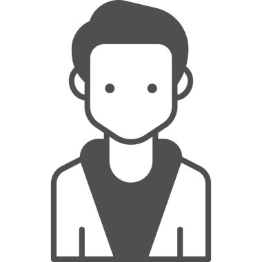 Basit vektör illüstrasyon adamı