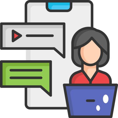 Basit vektör çizimi kadın