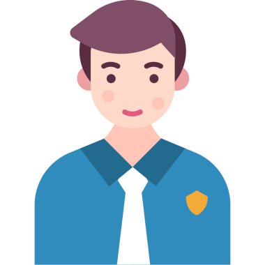 Basit vektör illüstrasyon adamı