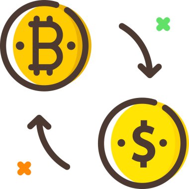 Basit vektör illüstrasyon bitcoin