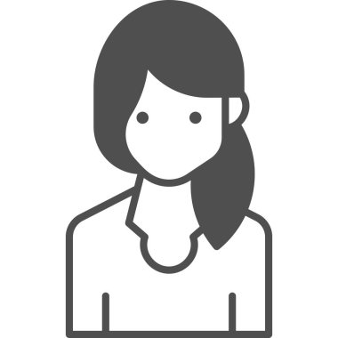 Basit vektör çizimi kadın