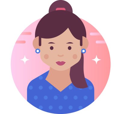 Basit vektör çizimi kadın