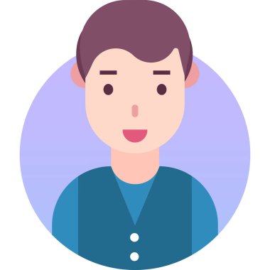 Basit vektör illüstrasyon adamı